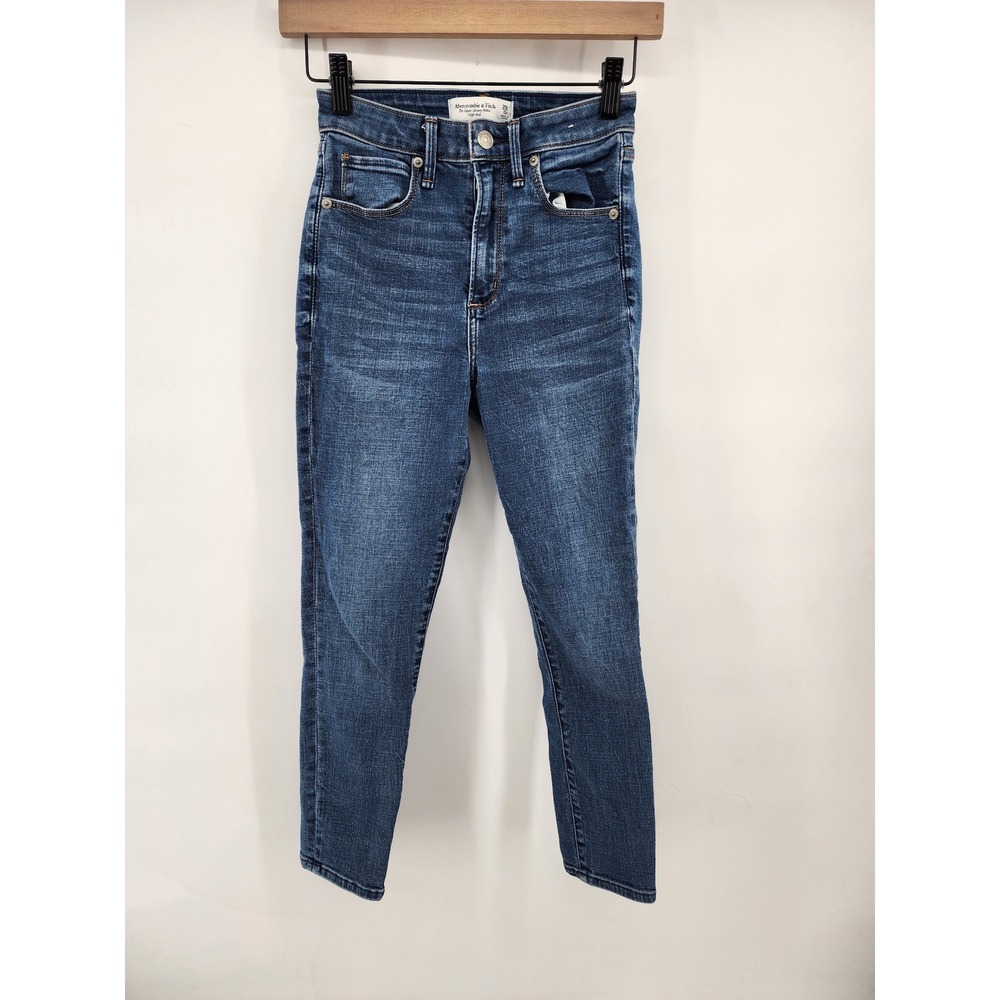 Abercrombie & Fitch Curve Love Super Skinny Ankle High Rise Jeans Size 25 0s